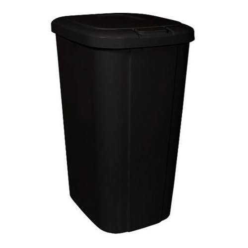Hefty Touch-Lid 13.3-Gallon Trash Can, Black Strong And Durable Material