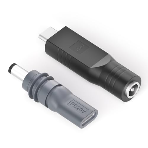Starlink Mini DC Power Cable Adapter 2 Pack Female DC to USB C Male for Starlink Mini 20V Input Type C to DC 5.5 x 2.1mm Converter for Starlink Mini Power Cord Work with 100W PD Source No Cable