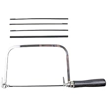 WEDGE 6" (15.2 cm) Coping Saw | Wooden Handle | Includes 5 Extra Replaceable Blades | Essential Tool for Every Workshop | Great For Precision Cutting Needs