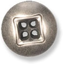 Impex 4 Hole Metal Buttons Silver - per button
