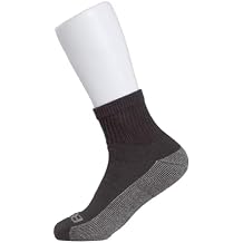 Berne Men's Everyday Moisture Wicking Work Quarter Socks, 3-Pack, Black, Size 6-12