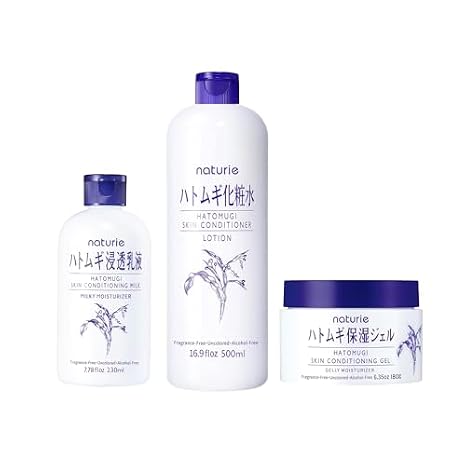 naturie Hatomugi Hydration Lotion Gel Milk Bundle