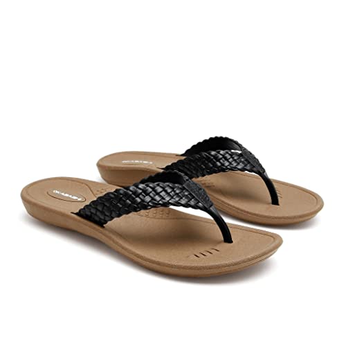 OKABASHI Womens Baha Flip Flop | Contoured Footbed wArch Support for All-Day Comfort | Slip-Resistant & Waterproof | Sustainably Made in The USA