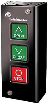 Liftmaster 02103L 3-Button Indoor Surface Mount Station with Light/Open Close Stop