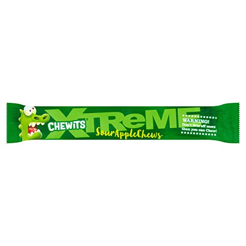 Chewits Xtreme Sour Apple Sticks - 30g - Pack of 8