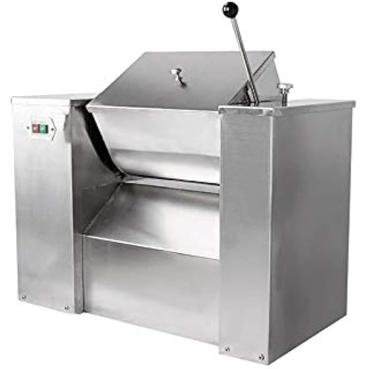 YUCHENGTECH 100L Lab Dry Powder Mixer Mixing Machine Trough Groove-Type Particle Blender Powder Mixer Granual Blender for Food Chemical Medical 220V, 100L
