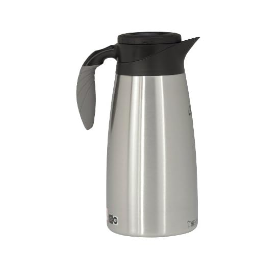 Wilbur Curtis Thermal Dispenser Pour Pot, 1.9L S.S. Body S.S. Liner Brew Thru Tall - Commercial Airpot Pourpot Beverage Dispenser - TLXP1901S000 Each