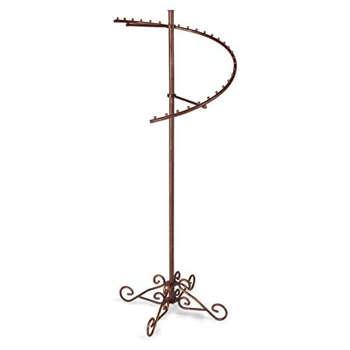 SSWBasics Sleek Cobblestone Spiral Clothing Rack - 29 Ball Retail Clothing Display Stand - 63H - Boutique Garment and Accessories Display - Stylish Clothing Display Racks for Retail Stores