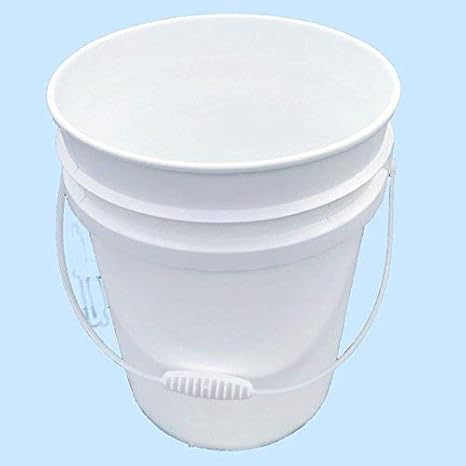 5 Gallon (20L) Plastic Buckets, 3-Pack - Natural