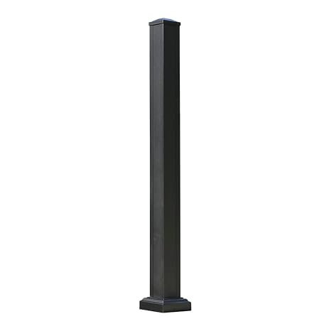 Allure 3 in. x 3 in. x 36 in. Black Aluminum Deck Post Kit