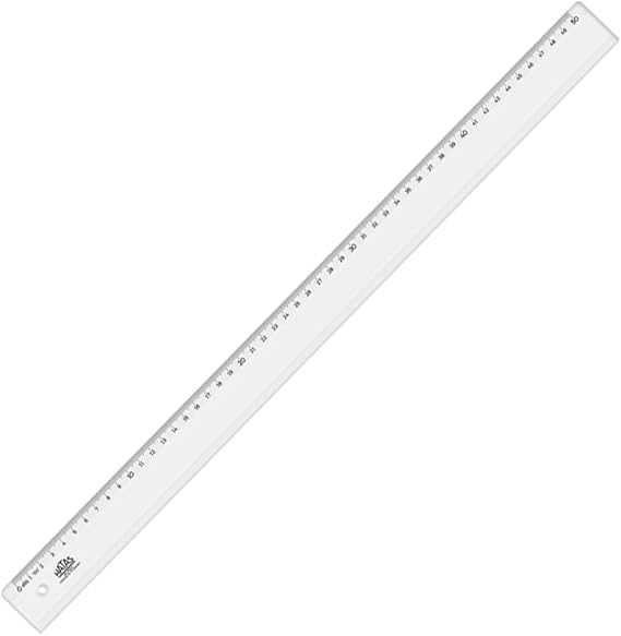 Hatas Standart Cetvel Plastik Geniş Şeffaf 50 CM 170