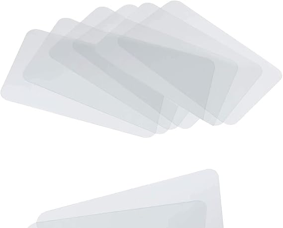 Clear Plastic Placemats Set of 6, 17.5x12 Transparent Vinyl Table Mats