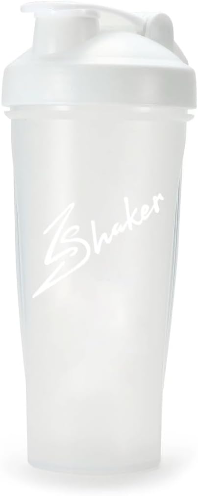 Premium Protein Shaker Bottle 600ml | Leakproof Gym Shaker Cup with Mixing Ball | BPA Free, Dishwasher Safe | Sports Water Bottle for Protein, Pre-Workout & Meal Replacement (Arctic White)