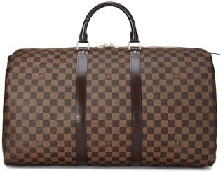 Pre-Loved Damier Ebene Keepall 50, Brown