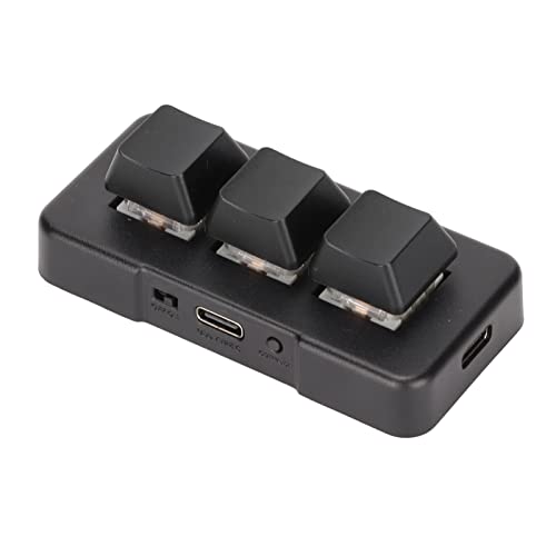 3 Key Macropad, RGB Backlit OSU Standard Keyboard, Mechanical Gaming Keyboard Programming Macro, with USB Interface for ComputerBlack