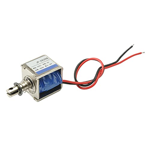 Fielect DC 6V 20N Push Pull Type Solenoid Electromagnet, 2A 12W 10mm Stroke Open Frame Solenoid Electromagnet Linear Motion, JF-0826B-6V