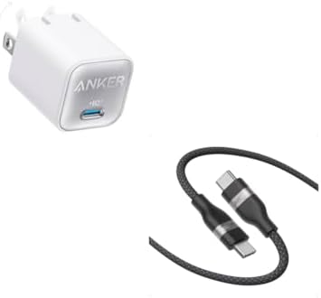 Anker Nano USB C Charger Block&Anker Nano USB C Cable, 240W 6FT Flexible Multi-Color Braided Cord