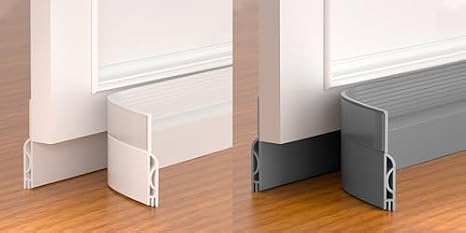 Door Draft Stopper,Adjustable Door Sweep for Bottom of Door,Silicone Weather Stripping Door Bottom Seal Blocker Air Noise,Under Door Gap Filler for Interior/Exterior Doors