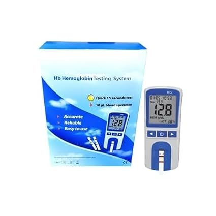 Digital Hemoglobin Testing Meter with 50 Test Strips