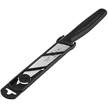 Mercer Culinary Pointed Tip Wavy Bar Knife, 4 Edge, Black