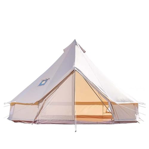 UKGlamping Canvas Tent Bell Tent Yurt with Stove Jacks Camping,Luxury Outdoor Camping and Glamping Cotton Yurt Tent for All Year Living23Person Beige-3m Zp-3m-menggubao