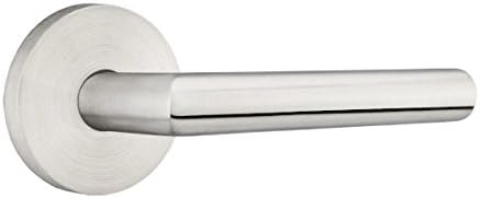 Emtek Passage, Disk Rosette, Stuttgart Lever, Brushed Stainless Steel, LH