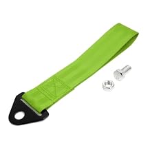 RASTP Racing Tow Strap, Car Modification Sports Trailer Belt Fit for Front or Rear Front Bumper Decorative (Green)
