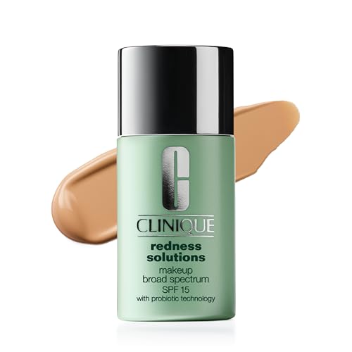 Clinique Redness Solutions Liquid Foundation Makeup Broad Spectrum SPF 15 With Probiotic Technology For Redness-Prone Skin| Medium Coverage  Natural Finish