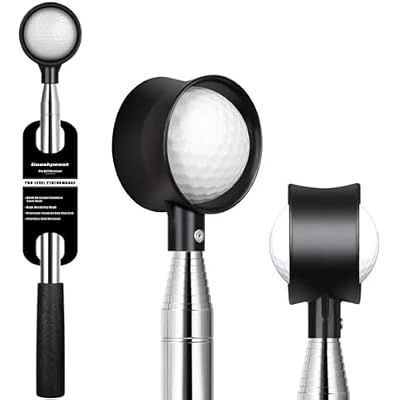 Premium Press-Lock Golf Ball Retriever 9Ft  12Ft  14.5Ft  16.3Ft with Reinforced Stainless Steel Shaft & Non-Slip Rubber Grip, Golf Ball Retriever Telescopic for Water