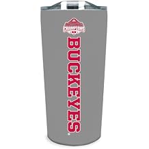 Campus Colors NCAA College Football Championship Travel Tumbler- 18 oz - Double Walled - Insulated Stainless Steel (Ohio State Buckeyes - Gray)