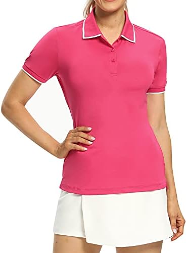 Hiverlay Women Golf Shirts Polo Shirts for Women UPF 50 Lightweight Quick-Dry Collared Tennis Daily Shirts Work Tops