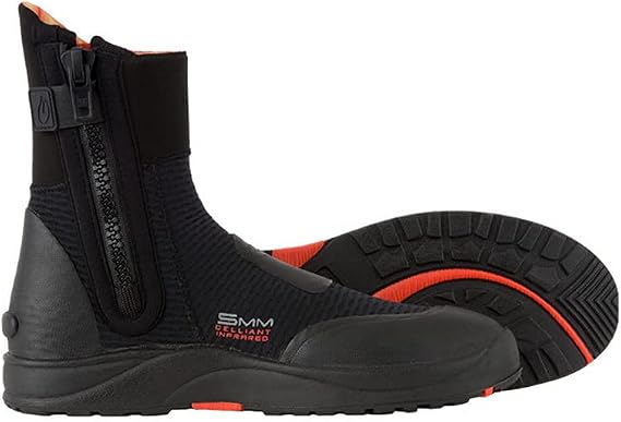 BARE 5MM Ultrawarmth Boot | Neoprene | Made with Unique Omnired Inner Fabric | Great for Diving & Snorkeling in Cooler Water| Easy to Put on with Zipper and Wide Gusset | Comfortable | Unisex