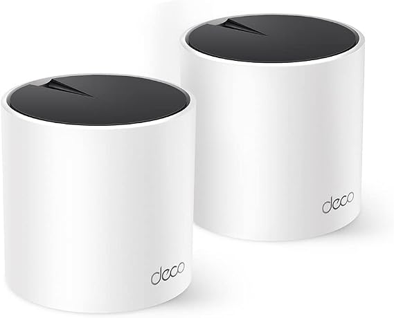 TP-Link Deco X55 2-pack, AX3000 Mbps, Yapay Zeka Desteği, Gigabit Portları, 150 Cihaza Kadar Bağlanılabilirlik, 420 m²'ye Kadar Kapsama, Mobil Uygulama ile Kolay Kurulum, Wi-Fi 6 Mesh Sistemi