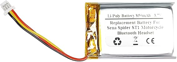 Battery Compatiable with Sena Spider ST1 Motorcycle Bluetooth Headset, Helmet Intercom