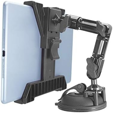 iBOLT TabDock FixedPro 360 Suction- Heavy Duty Metal 8 Multi-Angle Mount for All 7 - 10 Tablets for Commercial Vehicles, Trucks, and ELD Devices