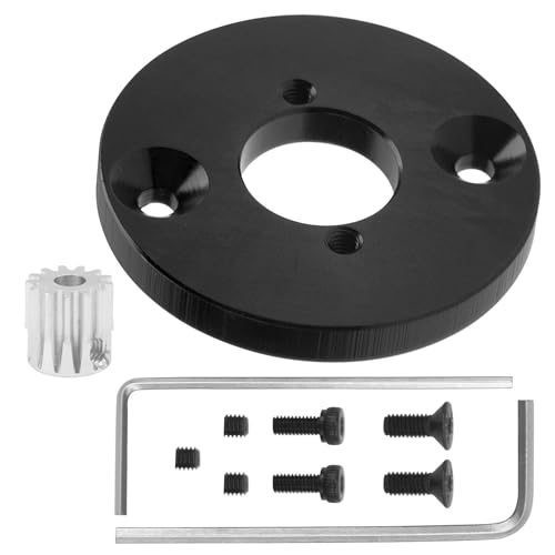 Aluminum Motor Mount Plate 390 to 540550 Motor Base Bracket w13T Gear Compatible with MN86S MN86 MN86KS MN86K MN128 112 RC Car Upgrade Parts Black