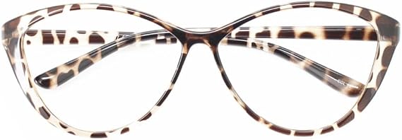 Oversized Cateye Blue Light Blocking Glasses for Woman Computer Reading Eyeglasses Frames UV
