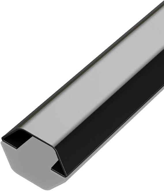 Cable Trunking Cable Cover Management， Stainless Steel Cable Raceway Cover 1M for Floor Ceiling Corner Multicolor Multiple Sizes(Black,4)