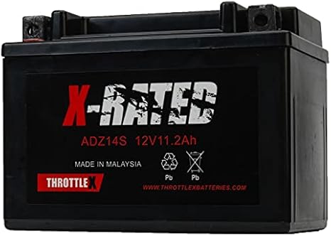 ThrottleX Batteries - ADZ14S- AGM Replacement Power Sport Battery