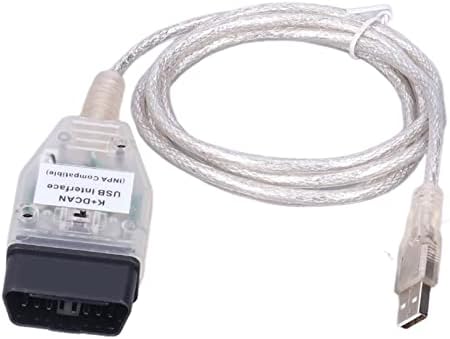 Car Diagnostic Tool Cable K+ DCAN Ediabas Coding Interface Cable K + Dcan Obd2 USB Cable Interface with Switch Replacement Interface OBD Interface Cable for Series 1 E81 E82 E83 E87 E88 20042011