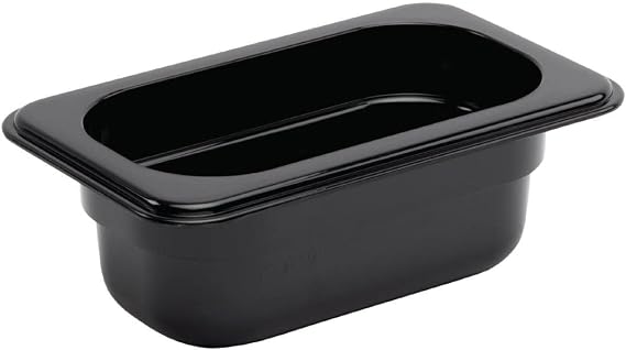 NISBETS Vogue Black Polycarbonate - GN 1/9 65mm