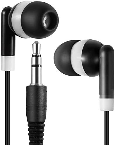 Bulk Wholesale Lot of 25 Black/White Earbuds Headphones