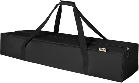 Haegs Taşıma Çantası, İnce Uzun Çok Amaçlı Kamp Sandalyesi, Tripod Çantası, Fermuarlı Dayanıklı, Kamp Malzemeleri Saklama Çantası, 25L (90 x 17 x 17 cm) Siyah