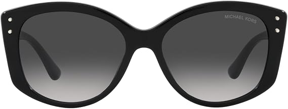Michael Kors MK2175U Charleston Universal Fit Sunglasses, Black Bio/Dark Grey Gradient, 54 mm