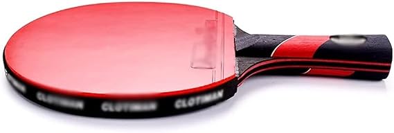 Carbon Bat Table Tennis Paddle with Rubber Ping Pong Paddle, Short Handle Table Tennis Racket Long Handle