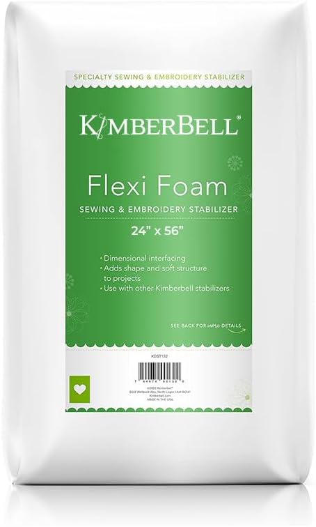 Kimberbell Flexi Foam Specialty Stabilizer: 24 x 56", Dimension Interfacting, Cut into Variable Sizes, Strengthen, for Machine Embroidery, Hand Sewing, Quilting, Piecing Projects, Appliques, Crafting