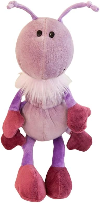 13.7 inch Ant Plush with Scarf Stuffed Animal Soft Plush Toy,Ants Plush Doll,for Birthday Party Gifts Home Decorations (Purple)