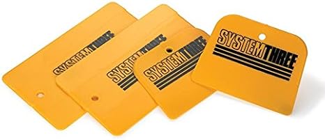 System Three Epoxy Squeegee Kit, 2 Large & 2 Small