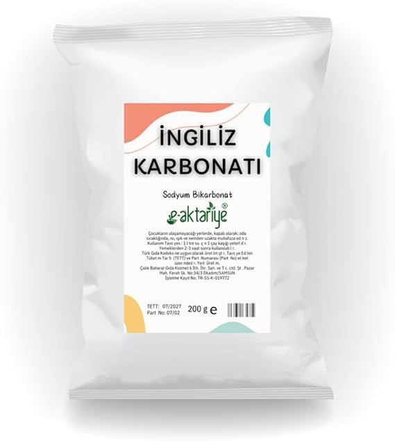 ea e-aktariye İngiliz Karbonatı (Sodyum Bikarbonat) 200 Gr