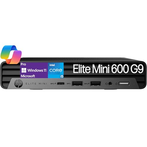 HP Elite Mini 600 G9 MFF Intel 14 Core i5-13500T Beat i7-12700T, 32GB DDR5, 1TB NVMe, RJ-45, Wi-Fi 6E  BT, DP Port, HDMI, Keyboard & Mouse, W11P, Business Desktop